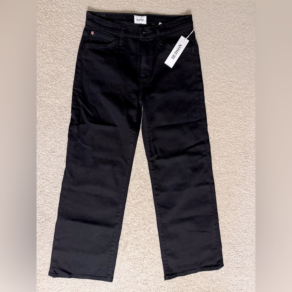 Hudson Jeans Rosalie Black Wide Leg Jean Women's Size 27 High Rise